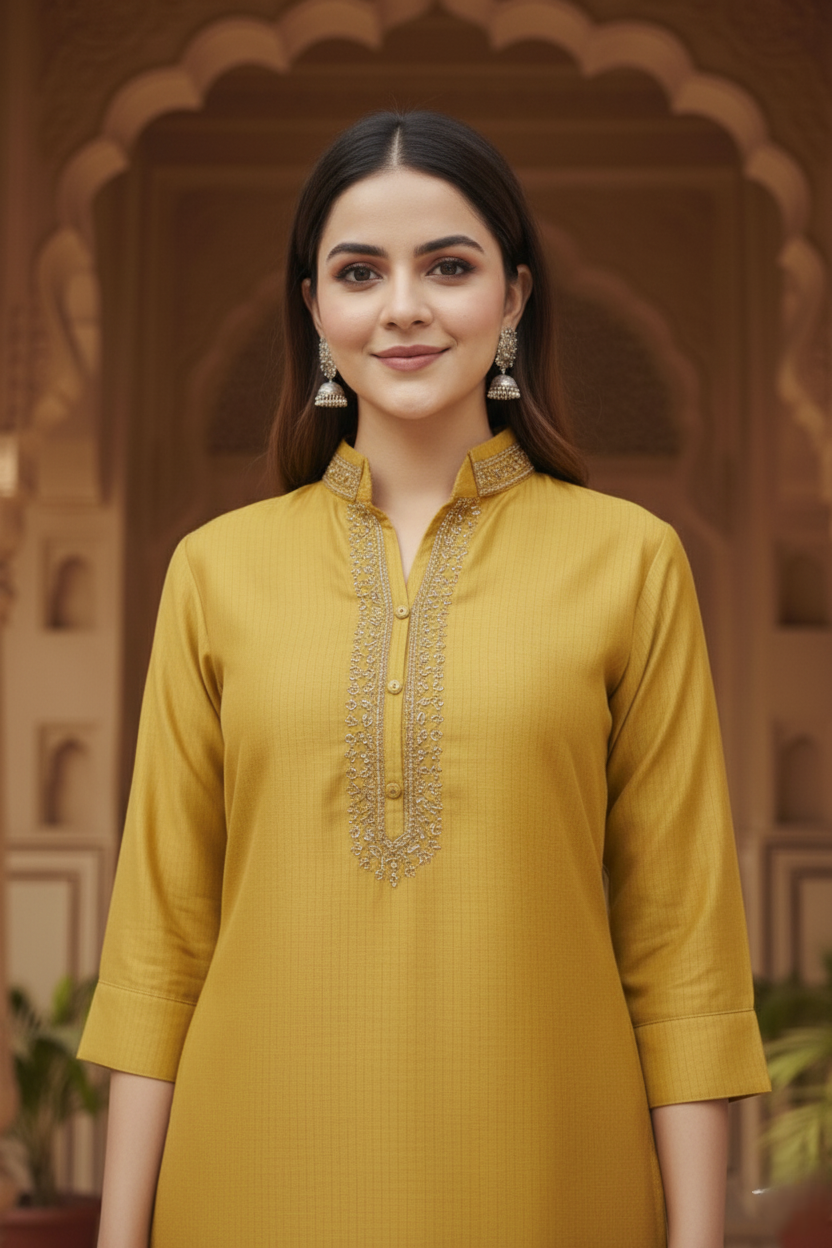 Fancy Gadwal Co-ord Set - Gold