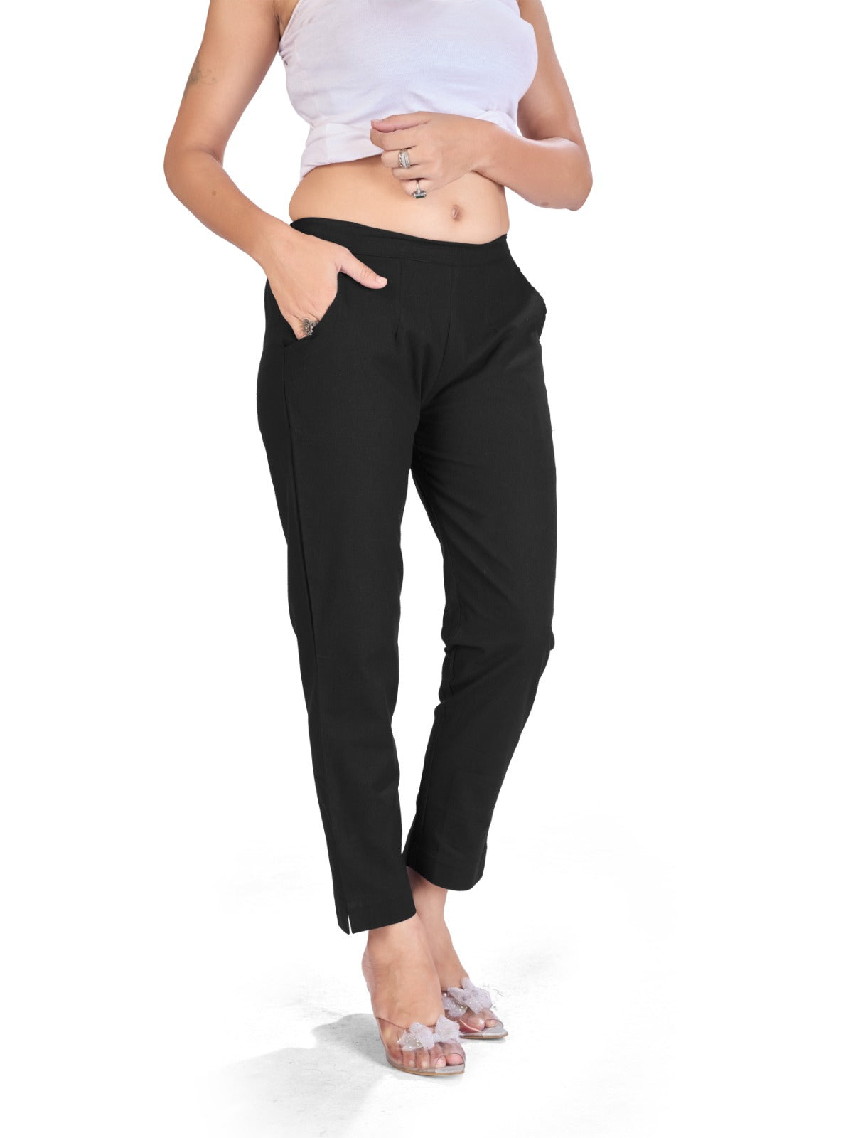 Women's Cotton Pants - Black